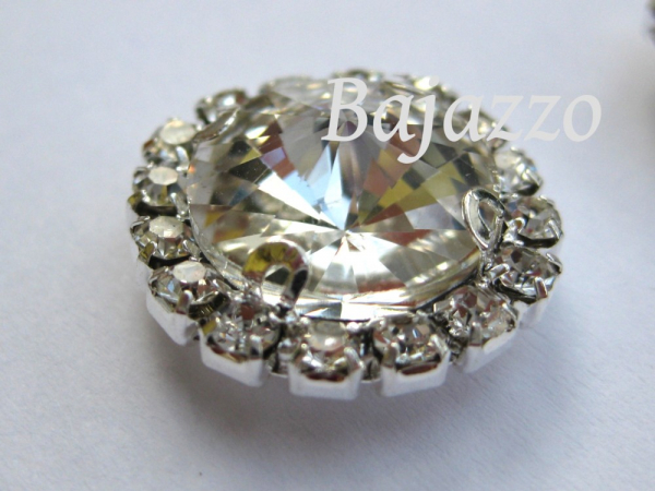 Strass Rund crystal eingefasst 12 mm